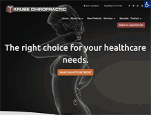 Tablet Screenshot of krusechiropracticdakotadunes.com